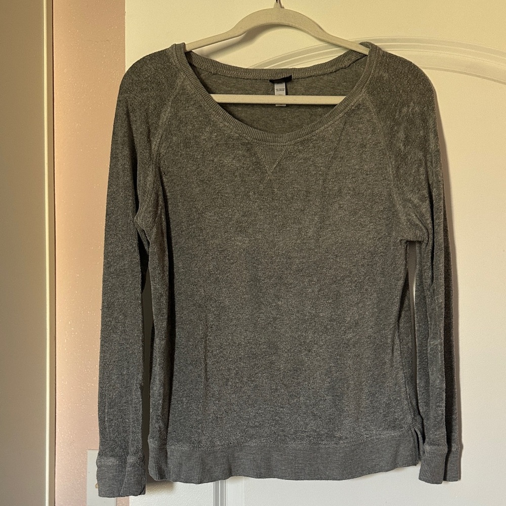 Felina Gray V-Neck Sweater for Women